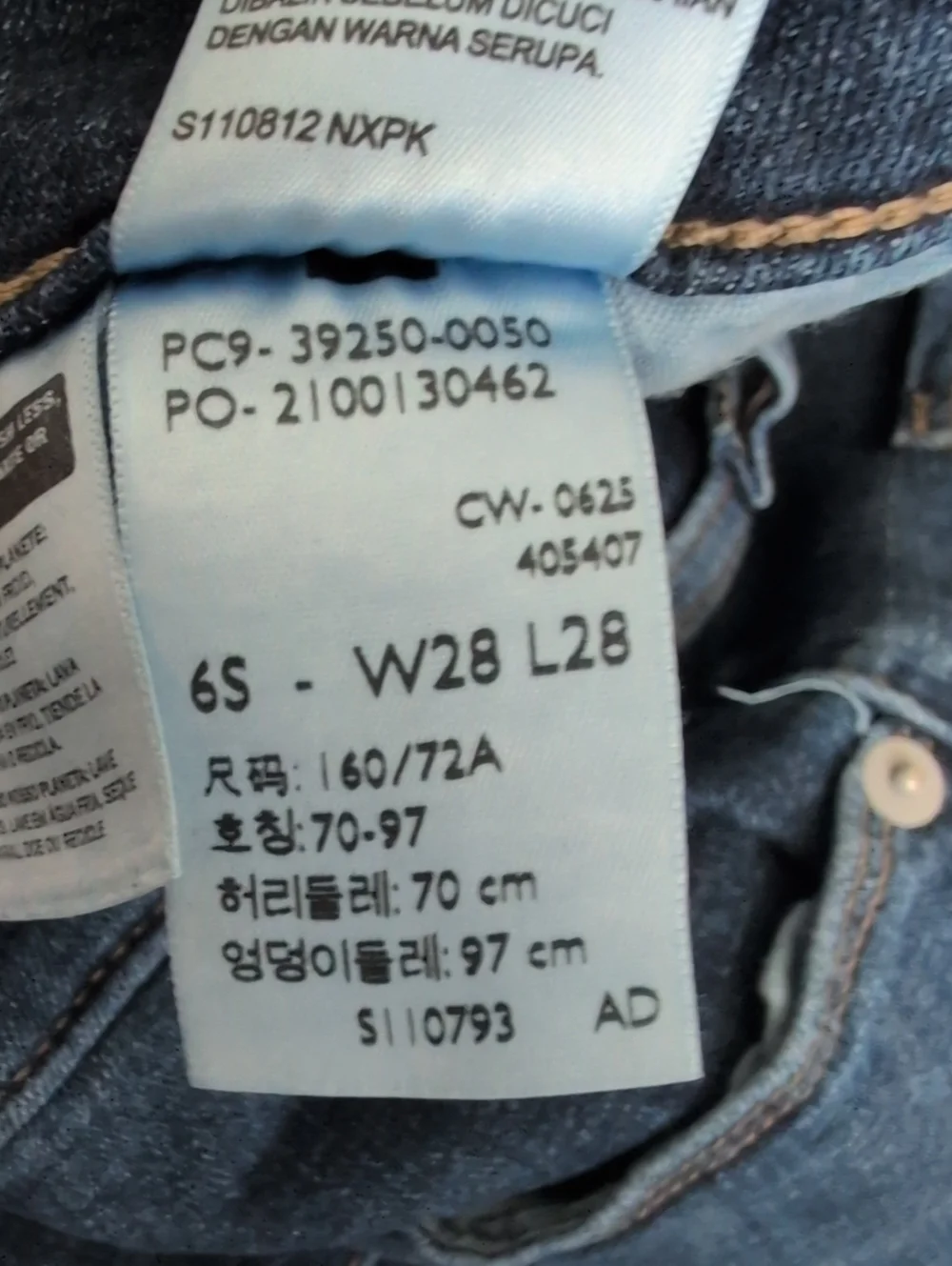Levi's Classic Straight Women's Dark Blue Straight Leg Jeans Size 6